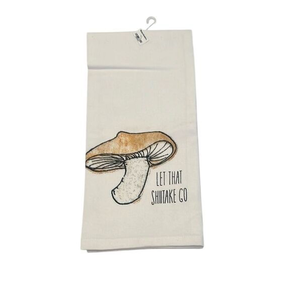 NWT Printed Mushroom Design Kitchen Towel - Picture 1 of 7